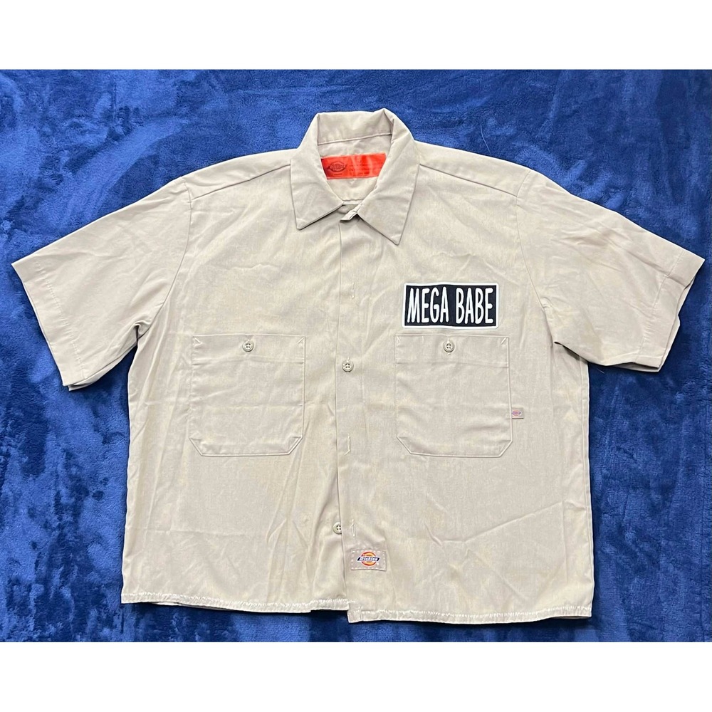 Dickies Lawrence and Larimer Mega Babe Custom Work Shirt Tan Small LS535DS